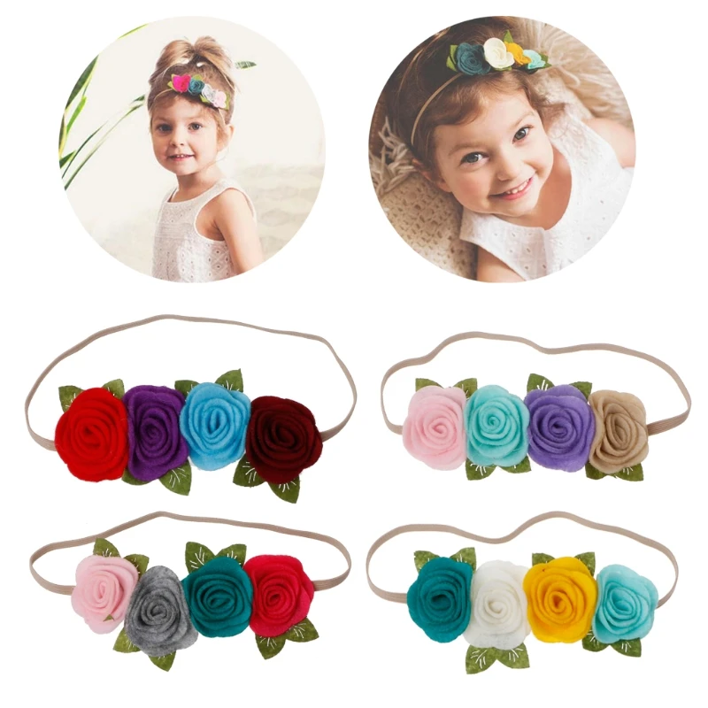 Hot Baby Headband Girls Flower Headband Felt Rose Flowers Elastic Hairbands Rainbow Headwear
Hot Baby Headband Girls Flower Headband Felt Rose Flowers Elastic Hairbands Rainbow Headwear