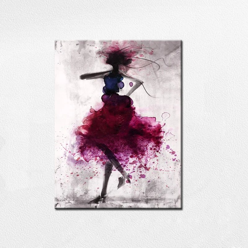 Watercolor Girl Abstract Poster Print Purple Wall Art Canvas Stretched Painting for Living Room Home Decor Framed Picture
Watercolor Girl Abstract Poster Print Purple Wall Art Canvas Stretched Painting for Living Room Home Decor Framed Picture