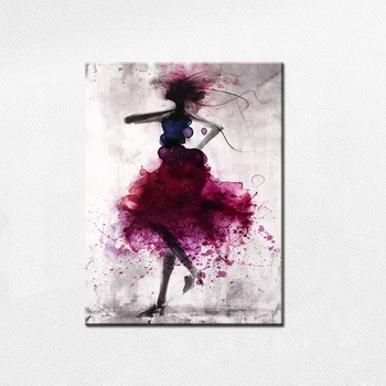 Watercolor Girl Abstract Poster Print Purple Wall Art Canvas Stretched Painting for Living Room Home Decor Framed Picture
Watercolor Girl Abstract Poster Print Purple Wall Art Canvas Stretched Painting for Living Room Home Decor Framed Picture