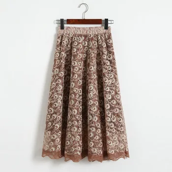 Denim Skirt Cotton Midi Skirt Saia Longa A-line Empire Europe And America Real 2019 New Style Women's Hook Flower Hollow Lace
Denim Skirt Cotton Midi Skirt Saia Longa A-line Empire Europe And America Real 2019 New Style Women's Hook Flower Hollow Lace