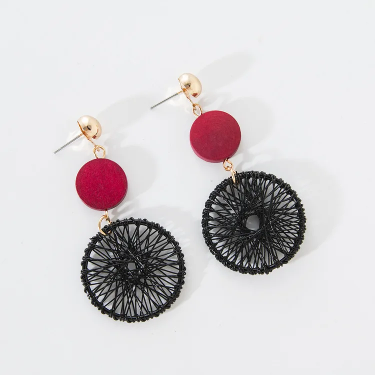 2018 Korea Style Personality Ins Hot Selling Black Round Mesh Wooden Simple Drop Earrings E322 8g
2018 Korea Style Personality Ins Hot Selling Black Round Mesh Wooden Simple Drop Earrings E322 8g