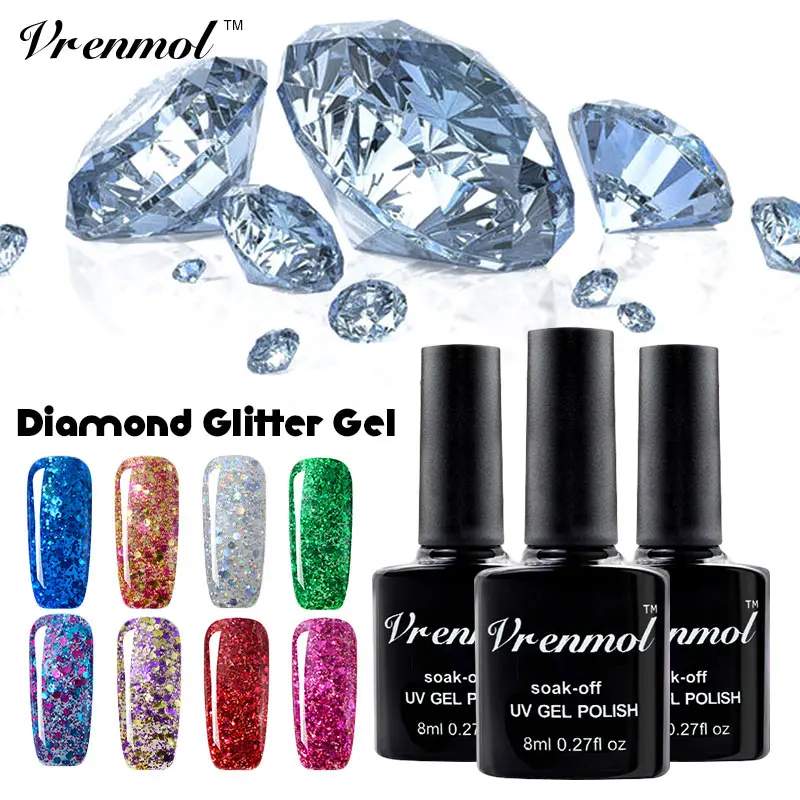 Vrenmol Long Lasting Diamond Glitter UV Nail Gel Polish Nail Art Golden French Manicure Gel Lacquer Soak Off Sequin Gel Vernis
Vrenmol Long Lasting Diamond Glitter UV Nail Gel Polish Nail Art Golden French Manicure Gel Lacquer Soak Off Sequin Gel Vernis