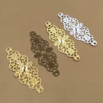 60*25mm Vintage Filigree Flower Charms Connectors Wraps Blanks Metal Bu Yao Hair Sticks Jewelry Accessories Findings Multi-color
60*25mm Vintage Filigree Flower Charms Connectors Wraps Blanks Metal Bu Yao Hair Sticks Jewelry Accessories Findings Multi-color