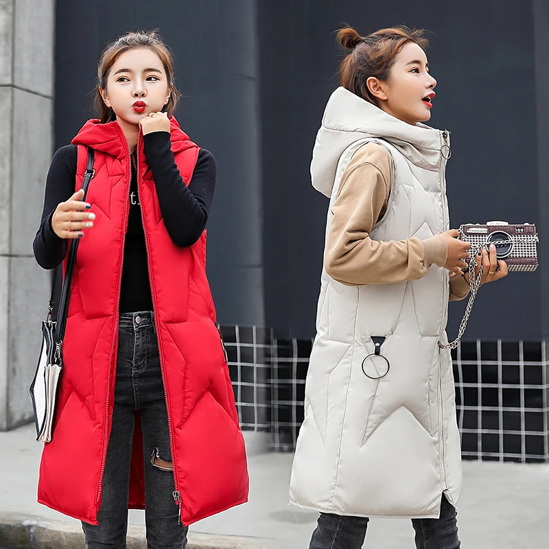 Winter women Vest Casual Stars hooded waistcoat zipper pocket thicken warm sleeveless sintepon parkas Vest for female
Winter women Vest Casual Stars hooded waistcoat zipper pocket thicken warm sleeveless sintepon parkas Vest for female