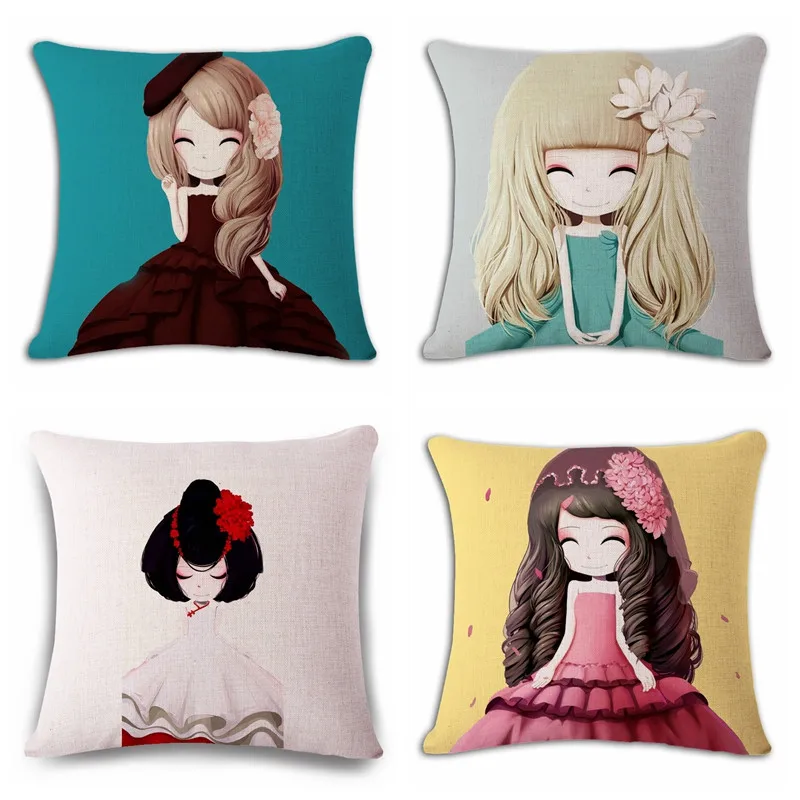 Cartoon Sweet Girl Cushion Cover Woven Linen Family Affection Sofa Family Home Decorative Throw Pillow Case Housse De Coussin
Cartoon Sweet Girl Cushion Cover Woven Linen Family Affection Sofa Family Home Decorative Throw Pillow Case Housse De Coussin