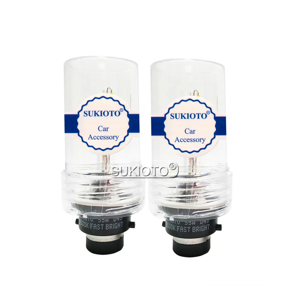 SUKIOTO 2PCS Xenon 55W D2S D4S xenon HID Bulb Fast Bright 5500K D2R D4R hid Projector Lens bulb for BMW BENZ AUDI Car Headlights (1)