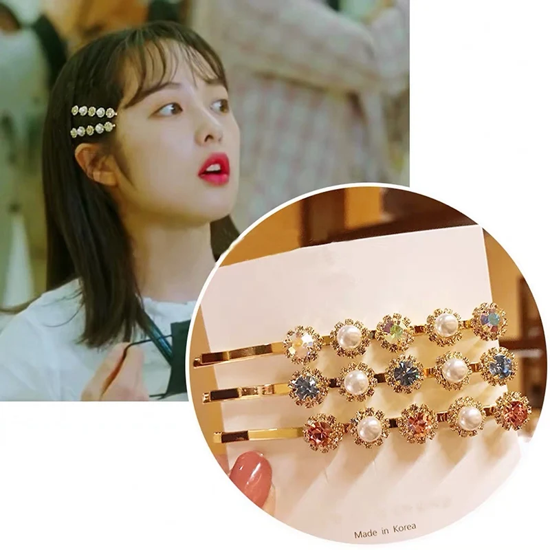 MENGJIQIAO 2019 Korean TV Star New Shiny Crystal Barrettes Hairpins For Women Girls Fashion Elegant Pearl Clips Jewelry Gifts
MENGJIQIAO 2019 Korean TV Star New Shiny Crystal Barrettes Hairpins For Women Girls Fashion Elegant Pearl Clips Jewelry Gifts