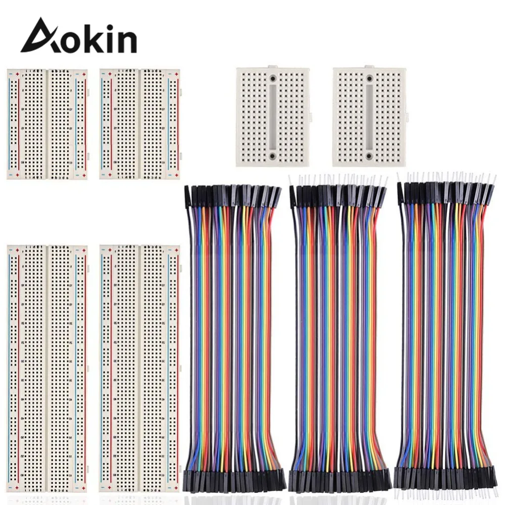 6 Pieces Breadboards Kit with 120 Pieces 20cm Jumper Wires Male Female Male for Arduino Raspberry Pi
6 Pieces Breadboards Kit with 120 Pieces 20cm Jumper Wires Male Female Male for Arduino Raspberry Pi
