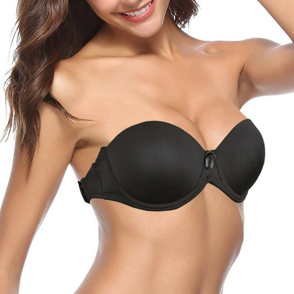 New Women Strapless Push Up Bralette Bras for Wedding Padded Underwire A B C D E F Cups Sexy Lingerie Halter Adjusted-Straps
New Women Strapless Push Up Bralette Bras for Wedding Padded Underwire A B C D E F Cups Sexy Lingerie Halter Adjusted-Straps