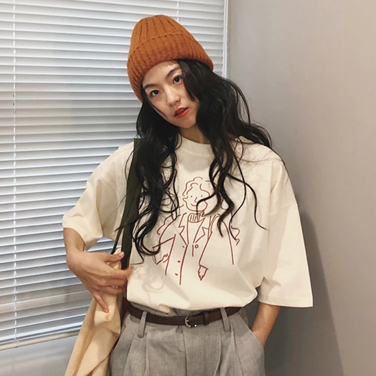 YouGeMan Summer Women T Shirt 2019 Korean Style Clothing Ulzzang Harajuku Cartoon Printed Short Sleeve T-shirt Female Tops
YouGeMan Summer Women T Shirt 2019 Korean Style Clothing Ulzzang Harajuku Cartoon Printed Short Sleeve T-shirt Female Tops