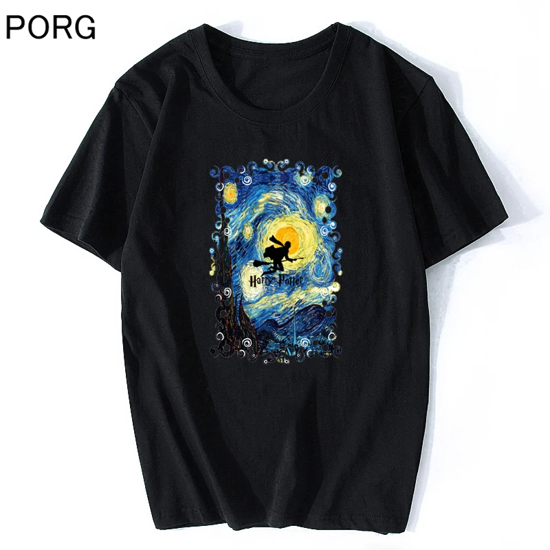 Van Gogh The Starry Night Potter Magic Women Classic T Shirt Aesthetic Harry Vintage Harajuku Streetwear Vogue Cotton Tshirt
Van Gogh The Starry Night Potter Magic Women Classic T Shirt Aesthetic Harry Vintage Harajuku Streetwear Vogue Cotton Tshirt