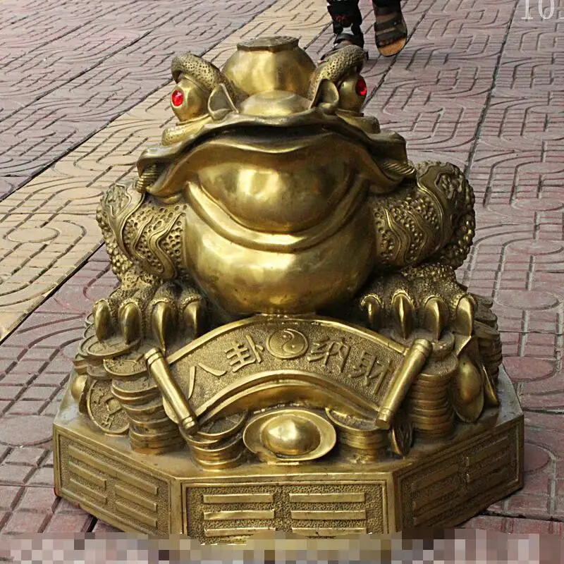 zhaorui4884367+ +18 Chinese FengShui Copper Brass Golden Toad Hoptoad Wealth Coin Yuan Bao Statue
zhaorui4884367+ +18 Chinese FengShui Copper Brass Golden Toad Hoptoad Wealth Coin Yuan Bao Statue