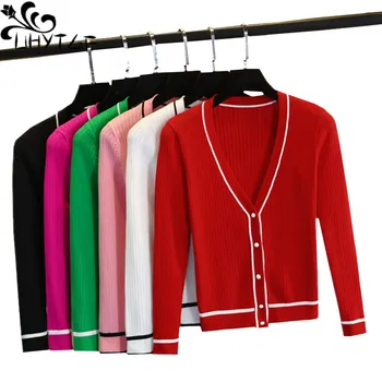 UHYTGF Female Cardigan Knitted Sweaters Spring Autumn Short Stripe Sweater Cardigan Women Thin plus size M-4XL Sweater Ladie 643
UHYTGF Female Cardigan Knitted Sweaters Spring Autumn Short Stripe Sweater Cardigan Women Thin plus size M-4XL Sweater Ladie 643