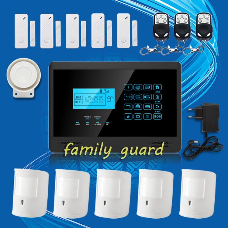 

Free Shipping!Android IOS APP Autodial Wireless GSM SMS Home Security Burglar alarm system Hot Sale+5 Pet Immune PIRS+5 Door Gap