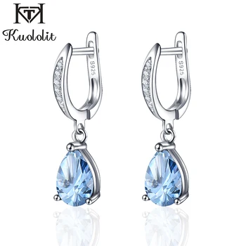 Kuololit Pure 925 Sterling Silver Clip Earrings For Women 3.3ct Natural Blue Topaz Gemstone Jewelry Wedding Party Christmas Gift
Kuololit Pure 925 Sterling Silver Clip Earrings For Women 3.3ct Natural Blue Topaz Gemstone Jewelry Wedding Party Christmas Gift