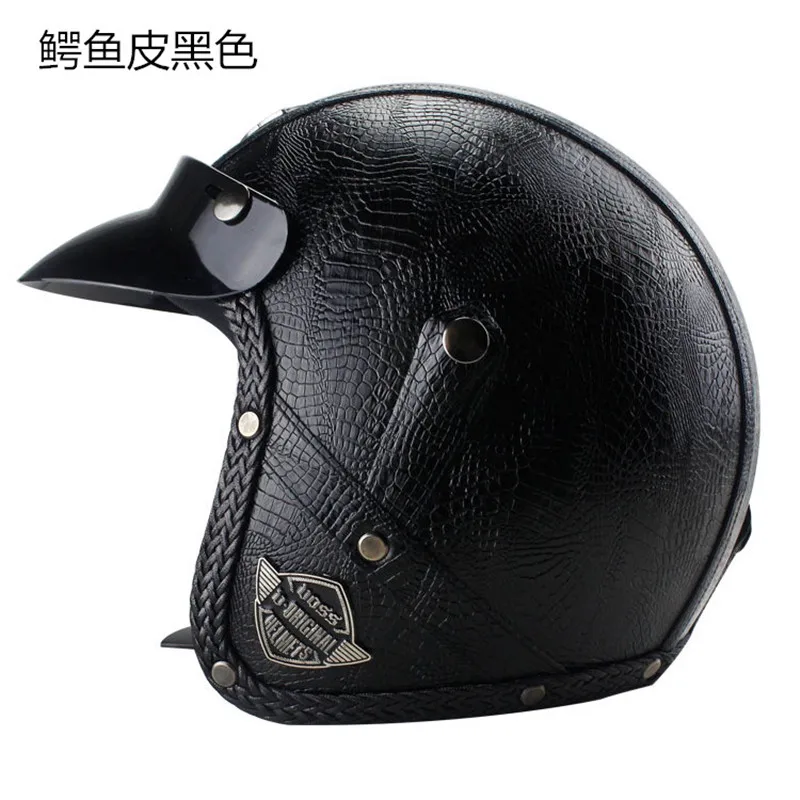 HOT sale Open Face Half PU Leather Helmet Moto Motorcycle Helmets vintage Motorbike Headgear Casque Casco For black helmet
HOT sale Open Face Half PU Leather Helmet Moto Motorcycle Helmets vintage Motorbike Headgear Casque Casco For black helmet