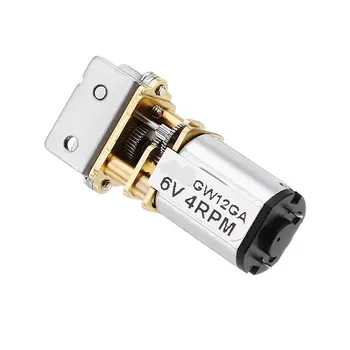 GW12GA-4 DC 6V 4rpm Worm Gear Motor Gear Box Electric Motor DC Motor