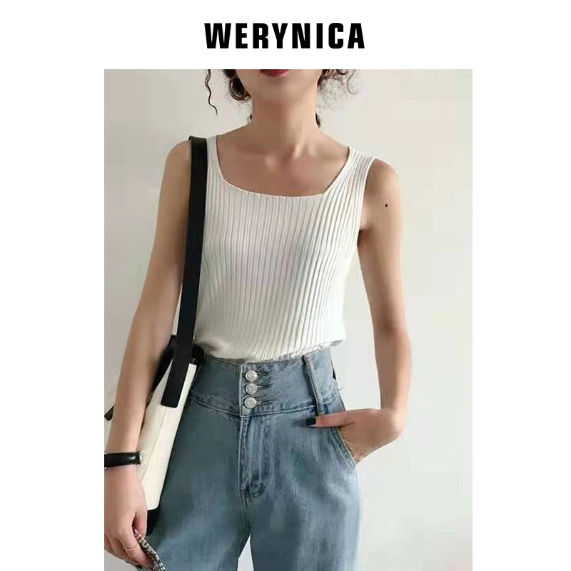 Werynica Sexy Women Knitted Tank Tops WomeN Vest Strappy Sleeveless Vest Casual Tshirt Women Female Solid Fitness Camis
Werynica Sexy Women Knitted Tank Tops WomeN Vest Strappy Sleeveless Vest Casual Tshirt Women Female Solid Fitness Camis