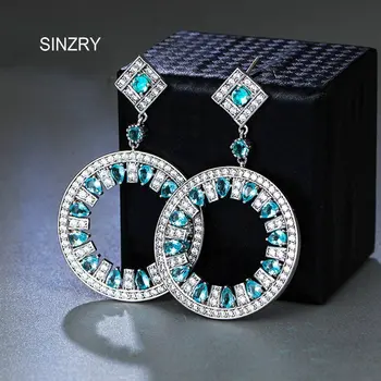 SINZRY Cubic zircon big dangle earrings lady elegant hollow circle CZ vintage palace earrings for bridal 
SINZRY Cubic zircon big dangle earrings lady elegant hollow circle CZ vintage palace earrings for bridal