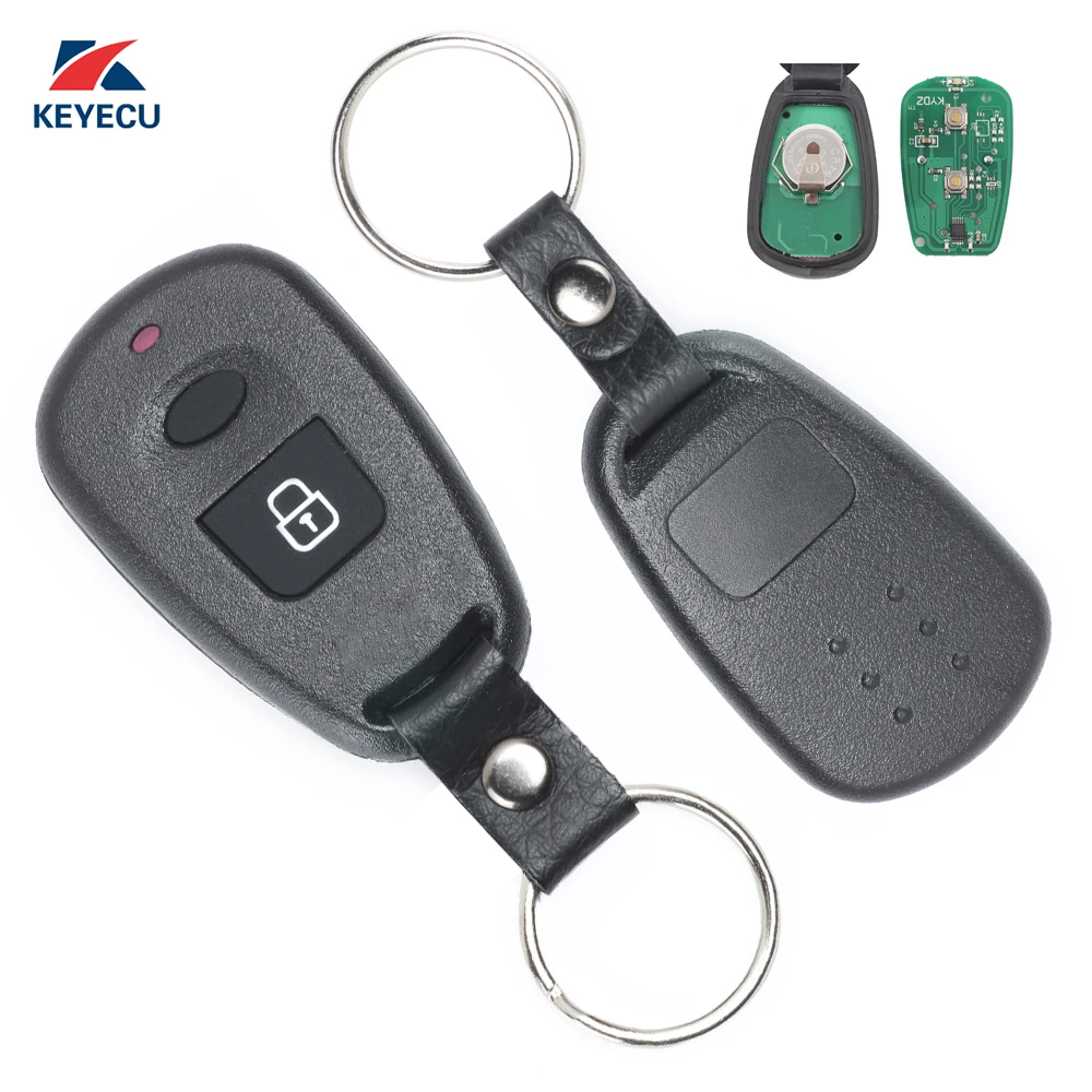 KEYECU Replacement Remote Key Fob 2 Button 433MHz for Hyundai Old Elantra, Santa Fe 2001-2003
KEYECU Replacement Remote Key Fob 2 Button 433MHz for Hyundai Old Elantra, Santa Fe 2001-2003