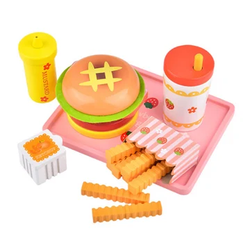 Hot Wooden French fries toy simulation burger hot dog Food set juice children play house kitchen toy wooden Gift D158
Hot Wooden French fries toy simulation burger hot dog Food set juice children play house kitchen toy wooden Gift D158