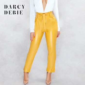 Darcydebie Gold silvery Belt High Waist Pencil Pant Women Faux Leather PU Sashes Long Trousers Casual Sexy Exclusive Design Fash 
Darcydebie Gold silvery Belt High Waist Pencil Pant Women Faux Leather PU Sashes Long Trousers Casual Sexy Exclusive Design Fash