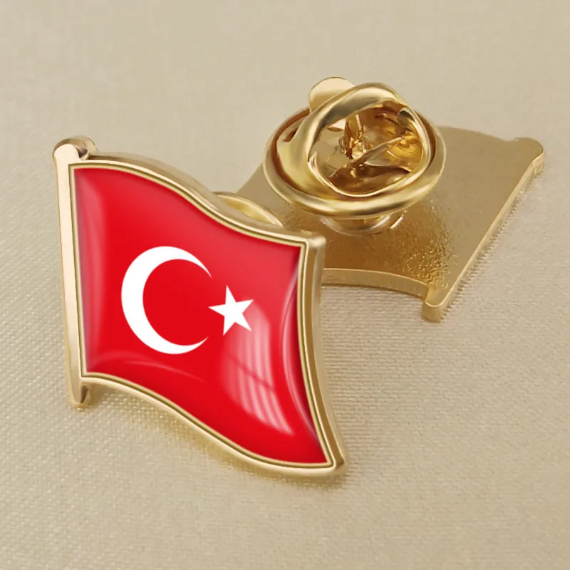 Turkey Single Flag Lapel Pins 
Turkey Single Flag Lapel Pins