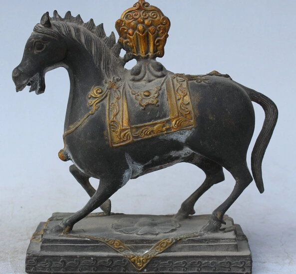 157@g++7" Old China Bronze Gilt Zodiac Year Running Horse Steed Animal Statue Sculpture
157@g++7" Old China Bronze Gilt Zodiac Year Running Horse Steed Animal Statue Sculpture