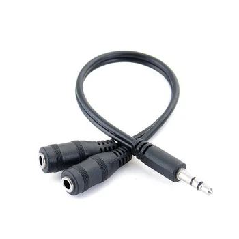 

30pcs 3.5mm Jack 1 in 2 Couples Sudio Line Earbud Headset Y Splitter Cable Headphone Earphone Adapter For Tablet Phone MP3 MP4