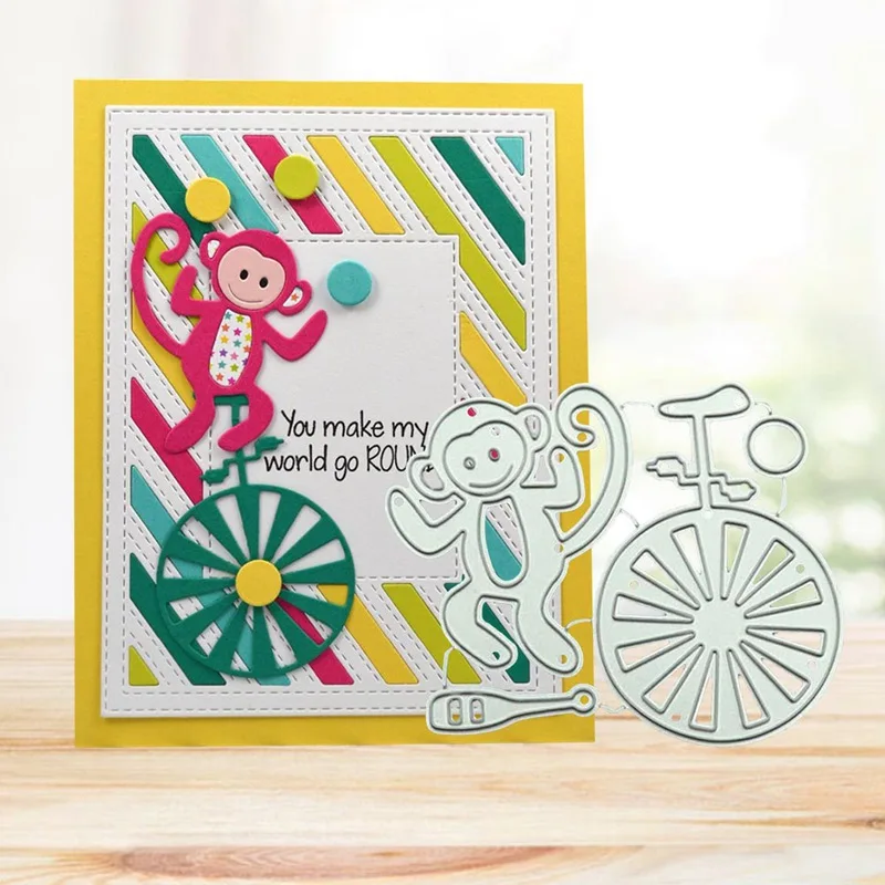 Kawaii METAL CUTTING DIES Cut 3pc Animal Monkey Bicycle Circus DIY Scrapbook Paper Craft Embossing Knife Mould Blade Cutter
Kawaii METAL CUTTING DIES Cut 3pc Animal Monkey Bicycle Circus DIY Scrapbook Paper Craft Embossing Knife Mould Blade Cutter