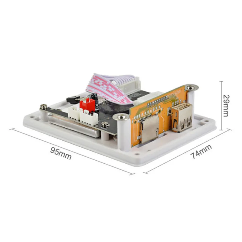 With Remote Control MP3 Player Decoder Module TF Card FM Radio 95*74*29mm 12V/0.2A 32-level Volume Car Lyric Display Bluetooth
With Remote Control MP3 Player Decoder Module TF Card FM Radio 95*74*29mm 12V/0.2A 32-level Volume Car Lyric Display Bluetooth