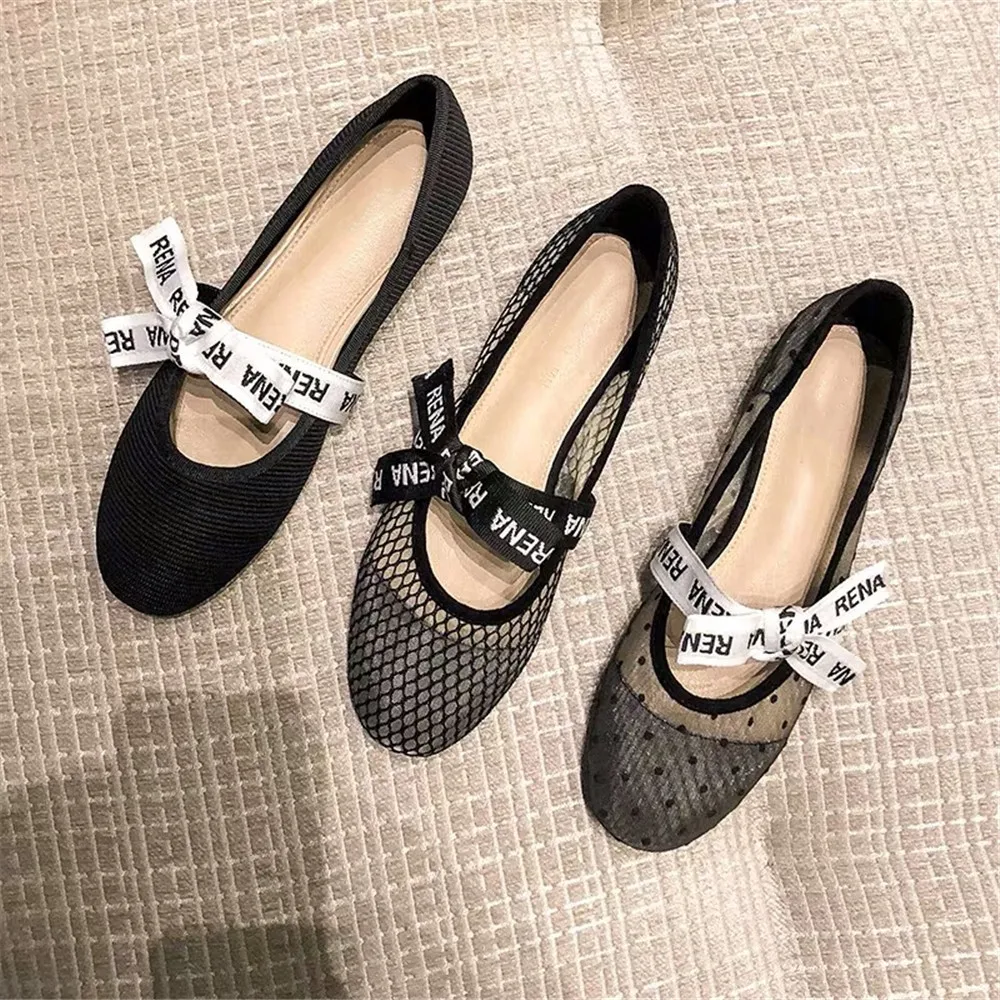QueePace Top Leather Women's Flats Shoes Bowknot Letter Print Ballet Flats Patent Leather Shoes Round Toe Mesh Lace Flats 34-42
QueePace Top Leather Women's Flats Shoes Bowknot Letter Print Ballet Flats Patent Leather Shoes Round Toe Mesh Lace Flats 34-42