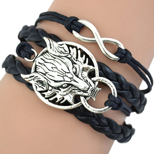 2019 hot sell Charms Retro Wolf head Infinite Knit Braided Leather Bracelet for Gift 56EE
2019 hot sell Charms Retro Wolf head Infinite Knit Braided Leather Bracelet for Gift 56EE