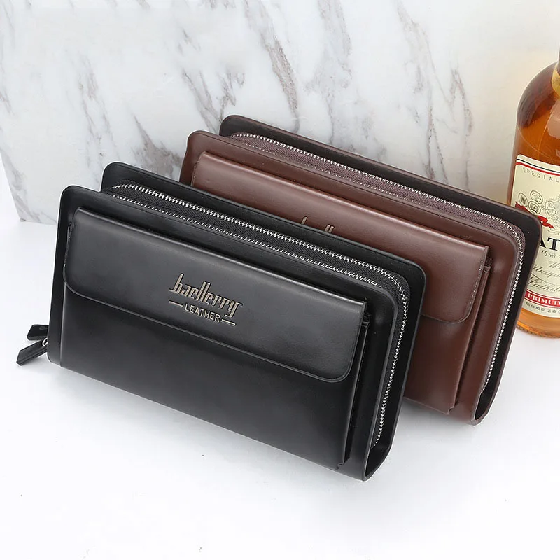 Men Wallets with coin pocket zipper Double Zipper Male Wallet long Large Men Purse coin clutch bag black brown Business
Men Wallets with coin pocket zipper Double Zipper Male Wallet long Large Men Purse coin clutch bag black brown Business