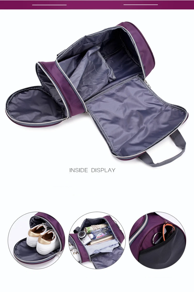 Professional Waterproof Large Sports Gym Bag With Shoes Pocket MenWomen Outdoor Fitness Training Duffle Bag Travel Yoga Handbag (7)