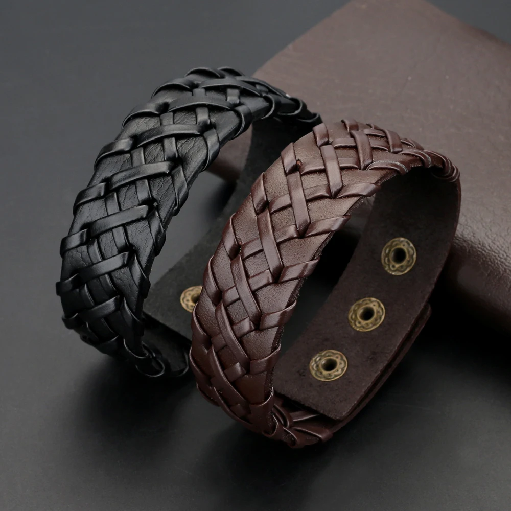 LiuJun brand jewelry vintage handwork weave wide leather bracelets for women Simple cuff bracelets bangles pulseira feminina
LiuJun brand jewelry vintage handwork weave wide leather bracelets for women Simple cuff bracelets bangles pulseira feminina