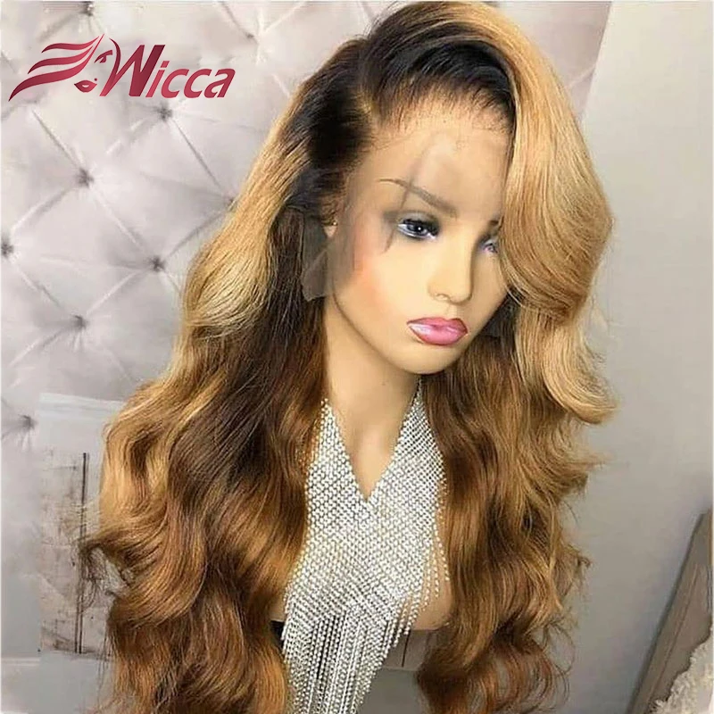 Wicca Brazilian Wave 13X6 Lace Front Human Hair Wigs With Babyhairs PrePlucked Honey Blonde Remy Ombre Color Glueless Wig
Wicca Brazilian Wave 13X6 Lace Front Human Hair Wigs With Babyhairs PrePlucked Honey Blonde Remy Ombre Color Glueless Wig