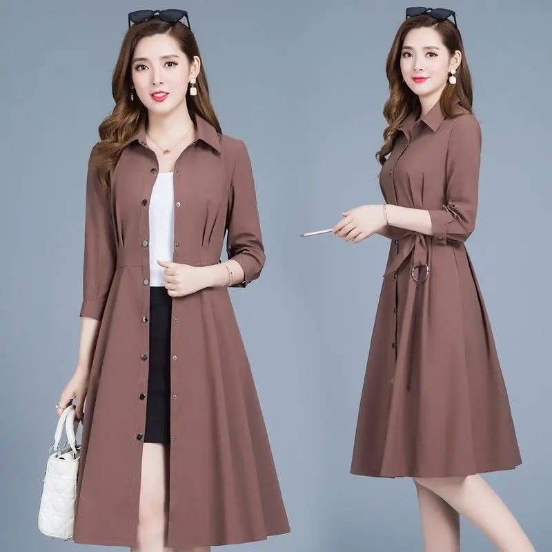 2019 Spring Autumn Women's Casual Long trench Coat Oversize Vintage belt Thin Outwear Windbreaker Female
2019 Spring Autumn Women's Casual Long trench Coat Oversize Vintage belt Thin Outwear Windbreaker Female