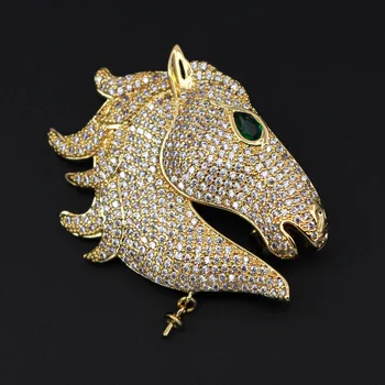 Top Quality Cubic Zirconia CZ Green Eye Horse Head Brooches Animal Brooch Pin Women's Men's Suit Collar Pins DIY Pearl Cap Base
Top Quality Cubic Zirconia CZ Green Eye Horse Head Brooches Animal Brooch Pin Women's Men's Suit Collar Pins DIY Pearl Cap Base
