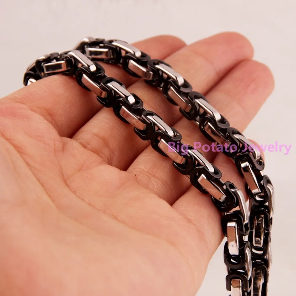 5/6/8mm Free Choose 316L Stainless Steel Silver Black Charming Unisex Byzantine Bracelet/Necklace Chain 7-40inch Custom Sizes
5/6/8mm Free Choose 316L Stainless Steel Silver Black Charming Unisex Byzantine Bracelet/Necklace Chain 7-40inch Custom Sizes