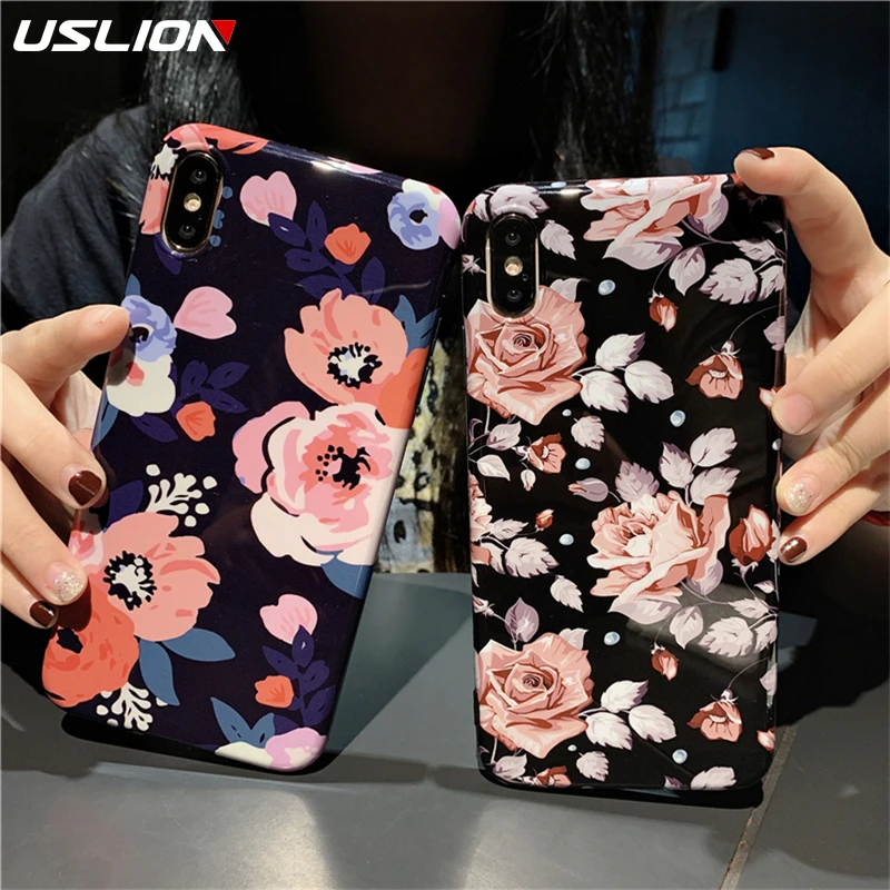 USLION Vintage Flowers Pattern Phone Case For iPhone 7 8 6 6s Plus Luxury Floral Cases Soft IMD Rose Back Cover X XR XS Max 2019
USLION Vintage Flowers Pattern Phone Case For iPhone 7 8 6 6s Plus Luxury Floral Cases Soft IMD Rose Back Cover X XR XS Max 2019