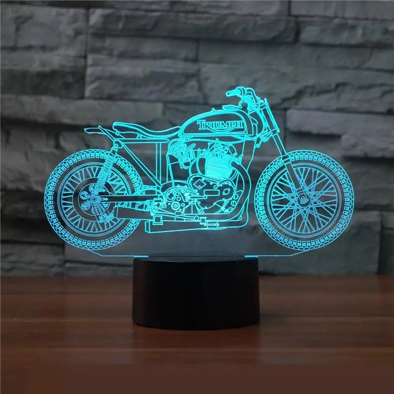Motorcycle 3d Lights Seven Color Touch Led Visual 3d Lamp Gift Atmosphere Desk Bedside decorative lamp for children's bedro
Motorcycle 3d Lights Seven Color Touch Led Visual 3d Lamp Gift Atmosphere Desk Bedside decorative lamp for children's bedro