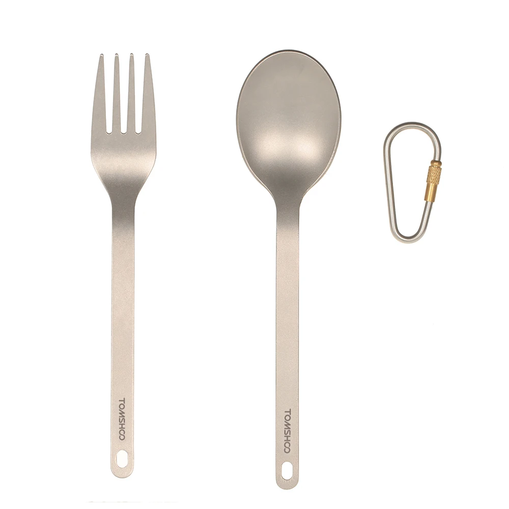 TOMSHOO Outdoor Camping Titanium Tableware Spoon Fork Dinner Frok Spoon Cutlery Set with Carabiner Storage Sack Outdoor Camping
TOMSHOO Outdoor Camping Titanium Tableware Spoon Fork Dinner Frok Spoon Cutlery Set with Carabiner Storage Sack Outdoor Camping