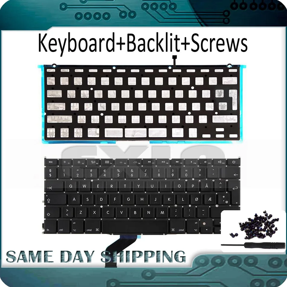 New for Apple Macbook Pro Retina 13" A1425 Norwegian Norway Keyboard w/ Backlight Backlight Replacement 2012 2013 Year
New for Apple Macbook Pro Retina 13" A1425 Norwegian Norway Keyboard w/ Backlight Backlight Replacement 2012 2013 Year