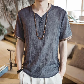 Men Shirt 2019 Summer Mens Cotton Linen Button Male Short Sleeve Chinese Style Shirts Plus Size
Men Shirt 2019 Summer Mens Cotton Linen Button Male Short Sleeve Chinese Style Shirts Plus Size