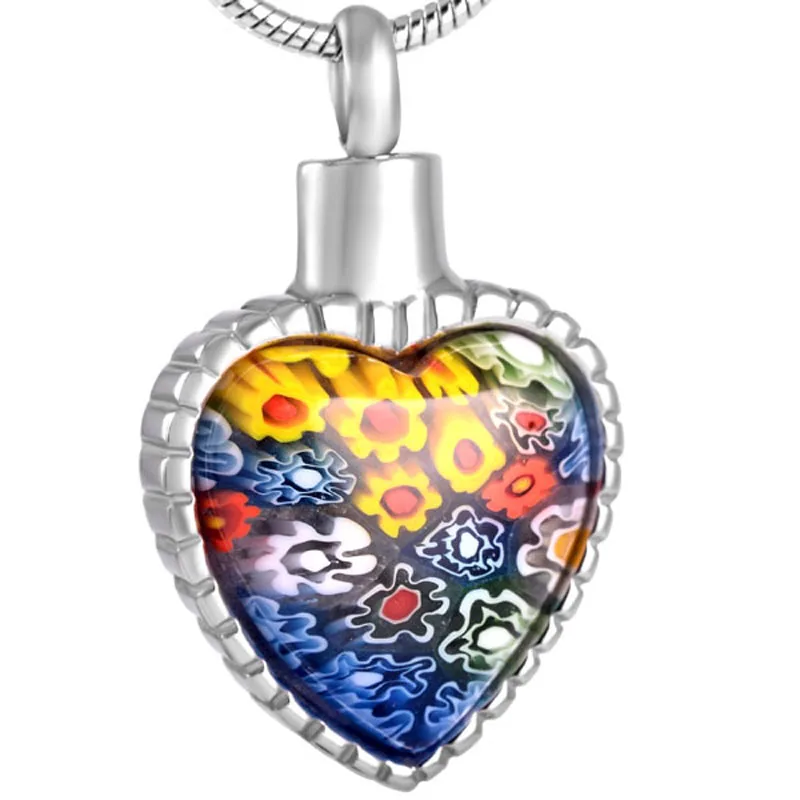 IJD8551 Heart Shape Murano Glass Cremation Jewelry Necklace Stainless Steel Memorial Urn Ashes Holder Keepsake Jewellery Pendant
IJD8551 Heart Shape Murano Glass Cremation Jewelry Necklace Stainless Steel Memorial Urn Ashes Holder Keepsake Jewellery Pendant