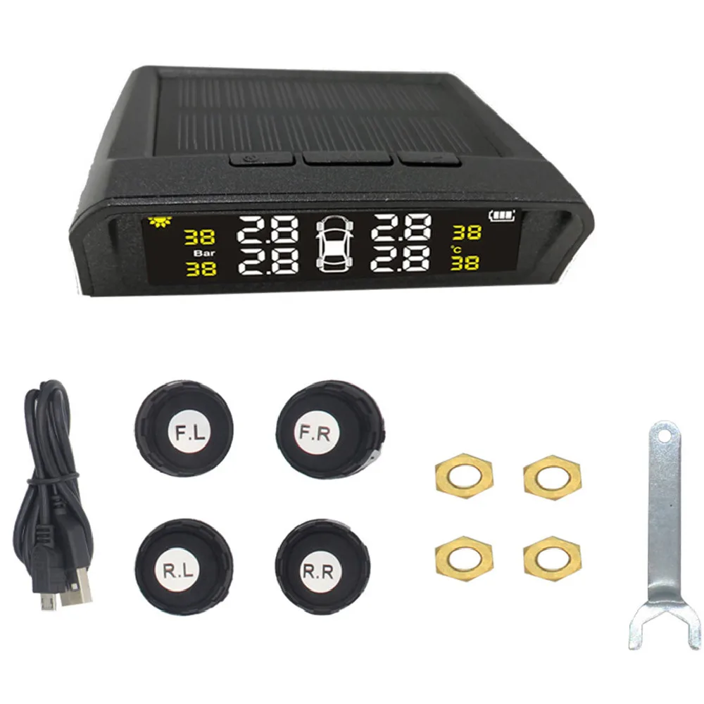 NEW Tire Pressure Monitoring Car Solar TPMS Wireless External Sensor Color Screen Tire Pressure Detection Alarm System TY12
NEW Tire Pressure Monitoring Car Solar TPMS Wireless External Sensor Color Screen Tire Pressure Detection Alarm System TY12
