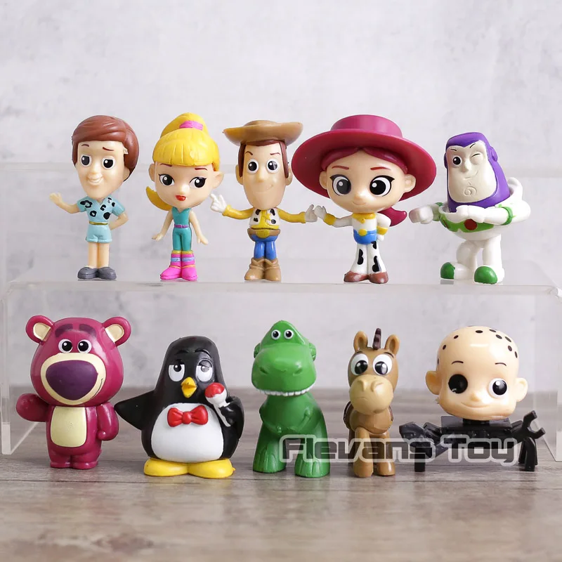 Toy Story Woody Buzz Lightyear Jessie Rex Bullseye Lotso Mini PVC Figures Toys Kids Gifts 10pcs/set
Toy Story Woody Buzz Lightyear Jessie Rex Bullseye Lotso Mini PVC Figures Toys Kids Gifts 10pcs/set