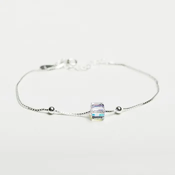 S925 Silver Bracelet Aurora Sugar Austrian Crystal Hand Jewelry Japanese and Korean Simple Fashion Sterling Silver Chain Hand
S925 Silver Bracelet Aurora Sugar Austrian Crystal Hand Jewelry Japanese and Korean Simple Fashion Sterling Silver Chain Hand