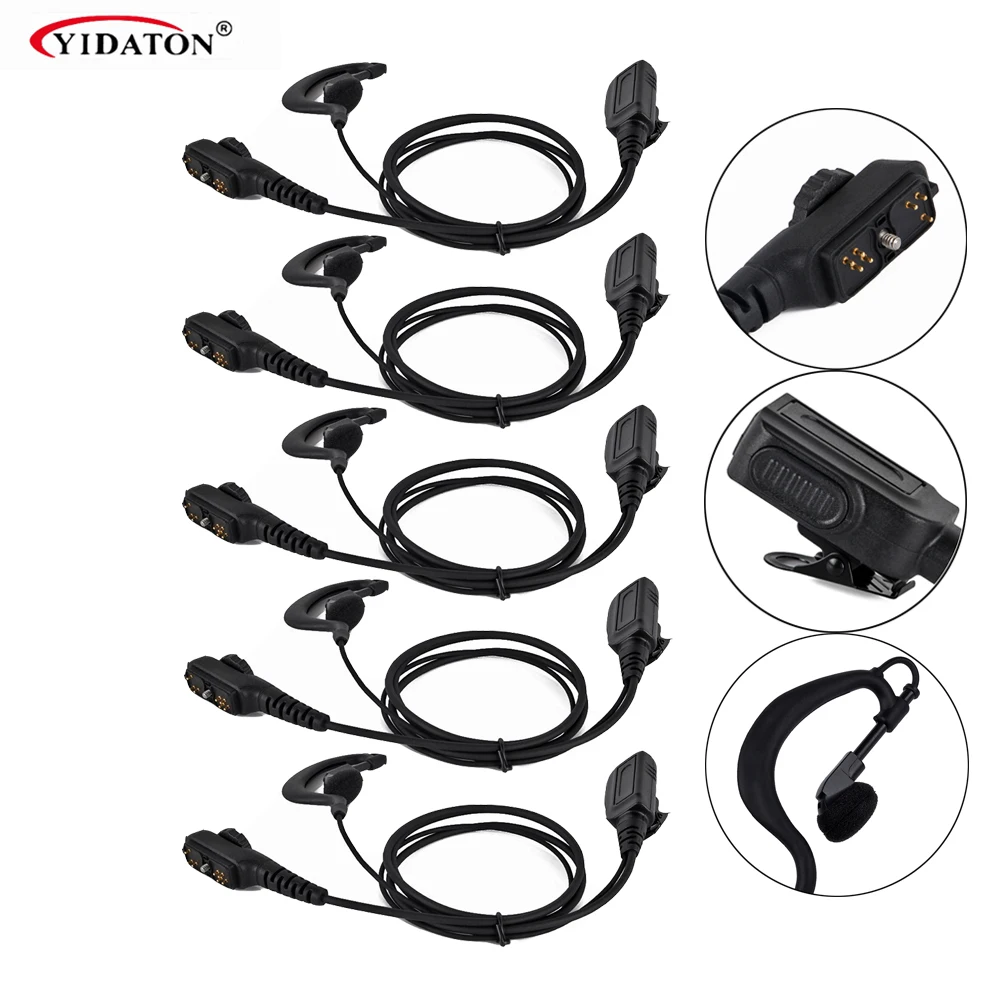5pcs G-Shape Earhook Headset Mic PTT for HYT Hytera PD780 PD780G PD785 PD782 PD700 PD702 Two Way Radio Walkie Talkie Earphone
5pcs G-Shape Earhook Headset Mic PTT for HYT Hytera PD780 PD780G PD785 PD782 PD700 PD702 Two Way Radio Walkie Talkie Earphone